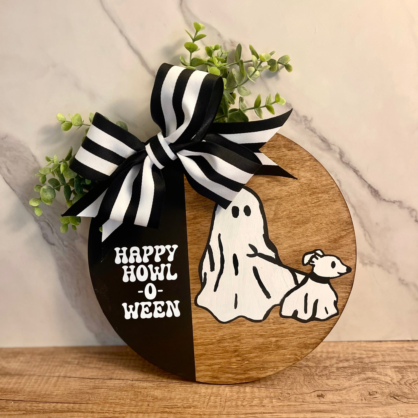 Happy Howl-O-Ween Dog Walking Ghost Door Hanger (Copy)