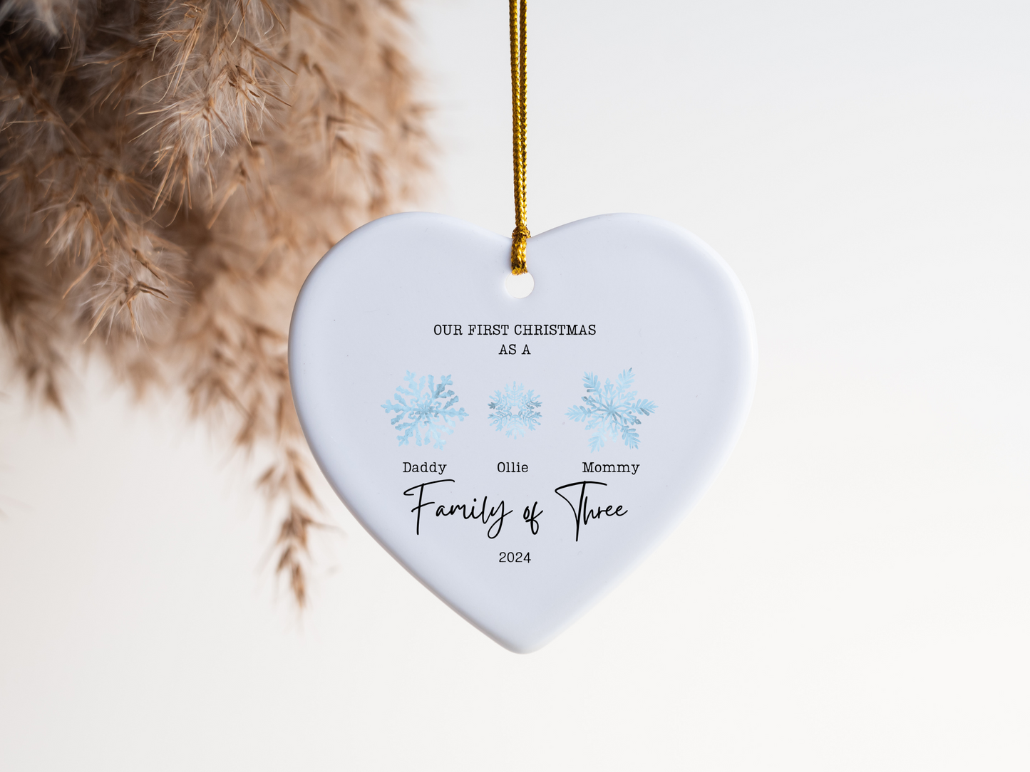 First Christmas as a Family of 3 Christmas Ornament