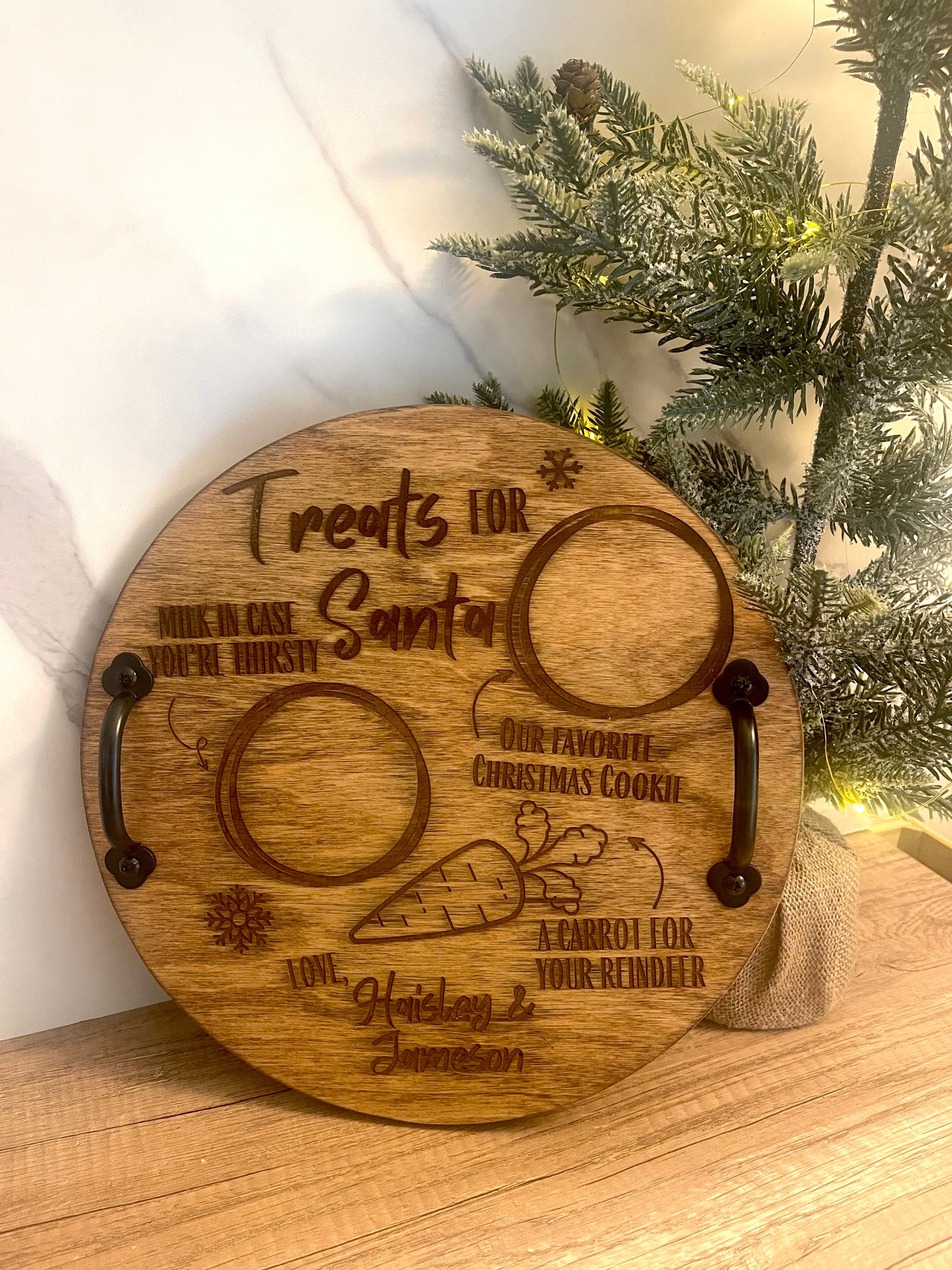 Treats For Santa Cookie Tray for Kids