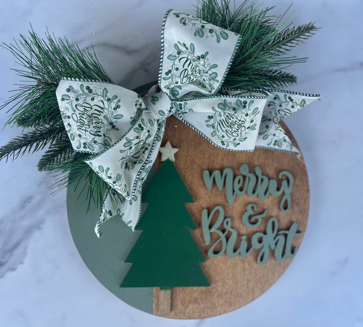 Merry & Bright Door Hanger