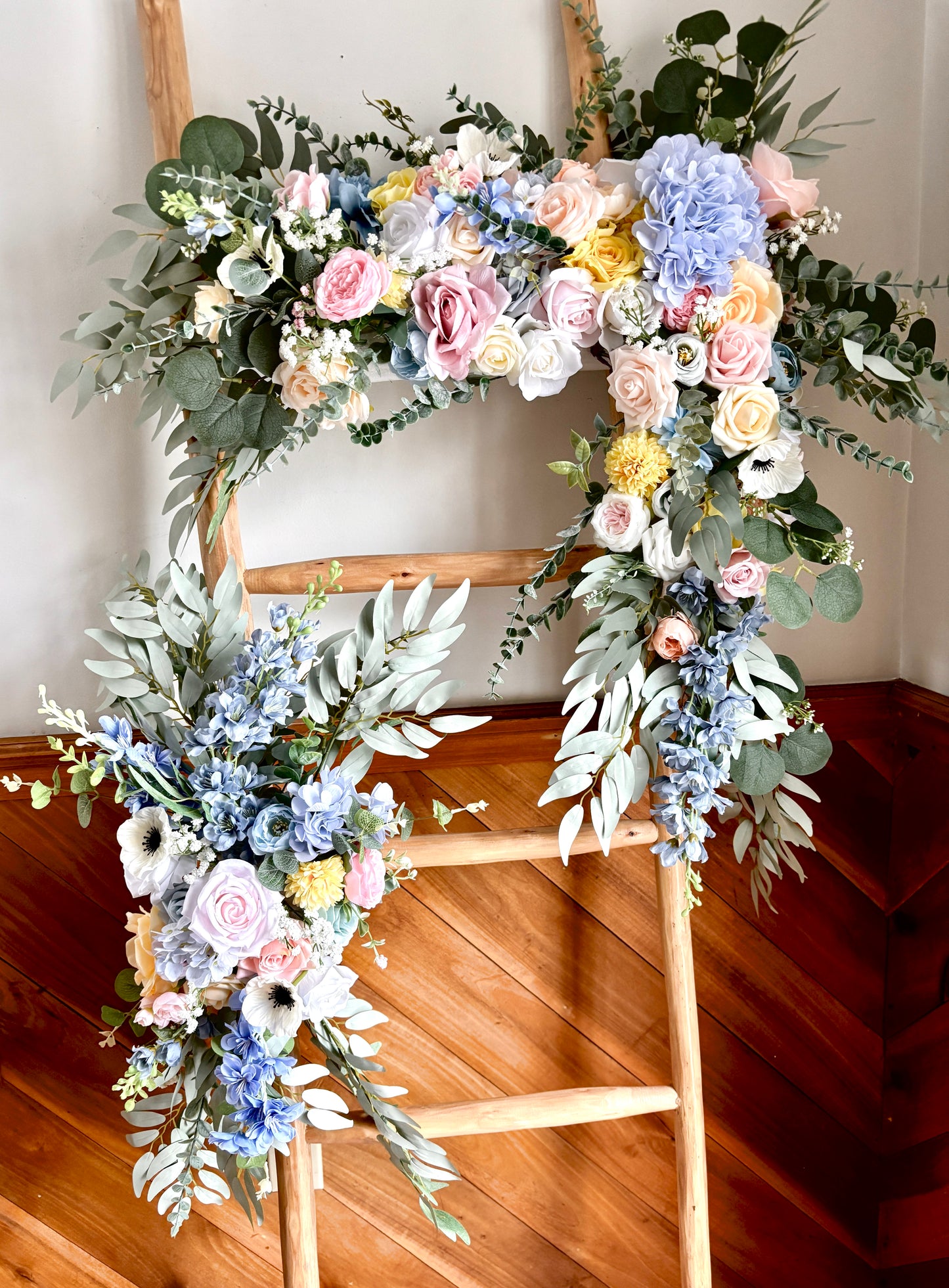 Colorful Wildflower Wedding Swags Arch Spring Wedding Flowers Wedding Arbor Flowers Faux Wedding Flowers
