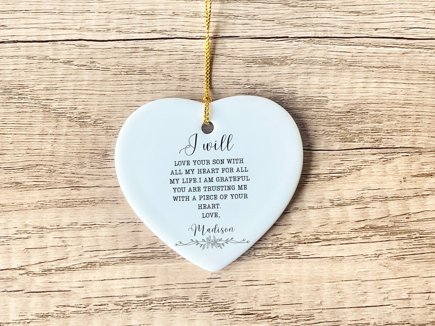 Personalized Mother of the Groom Gift Custom Gift for Mother of the Groom Thank You Gift Wedding Day Gift for Wedding Christmas Ornament
