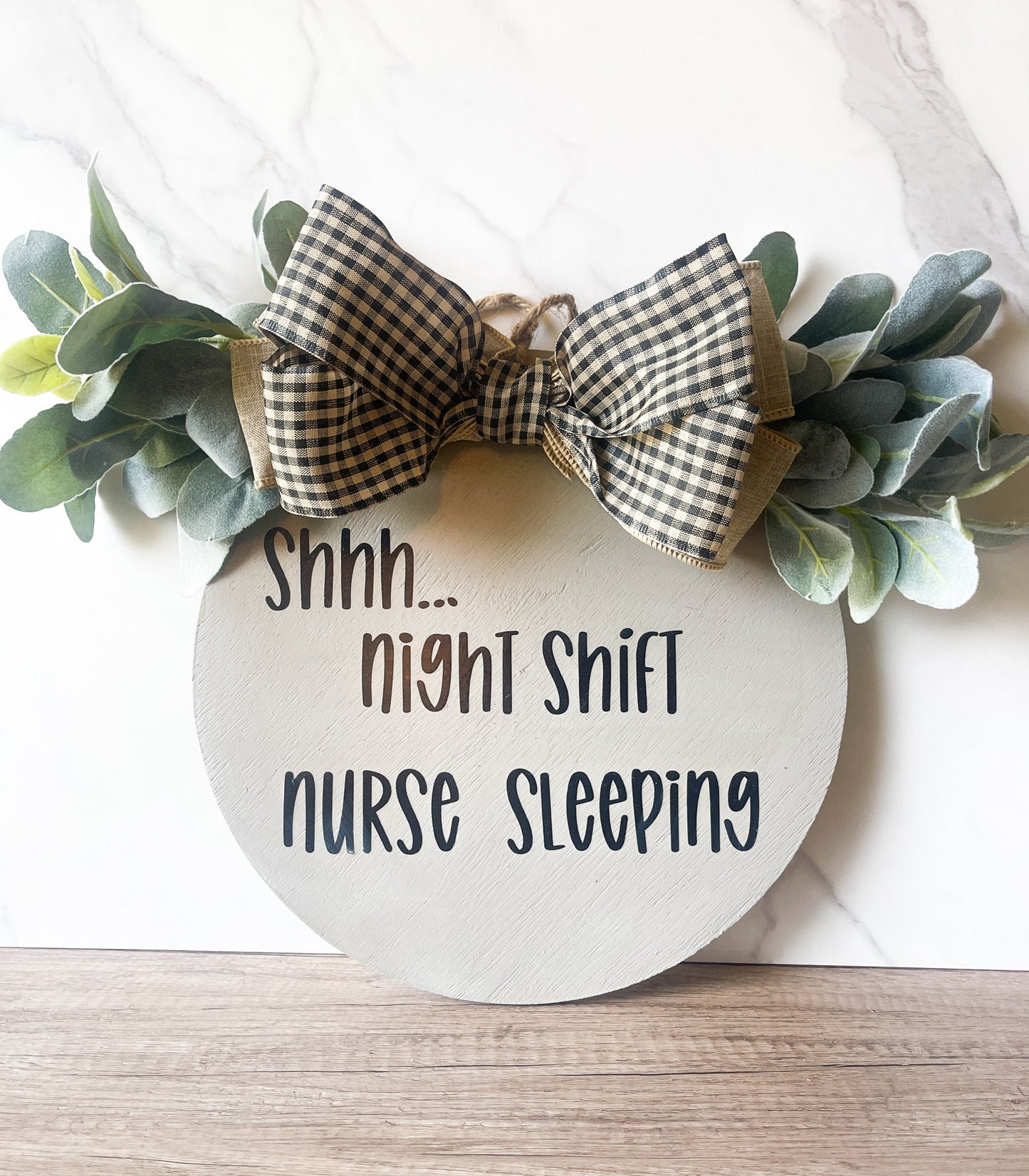 Gift for Night Shift Nurse Sleeping Sign for Nurse Gift Idea Funny Gift for Nurse RN Graduation Gift Wooden Door Sign Nurse Do Not Disturb