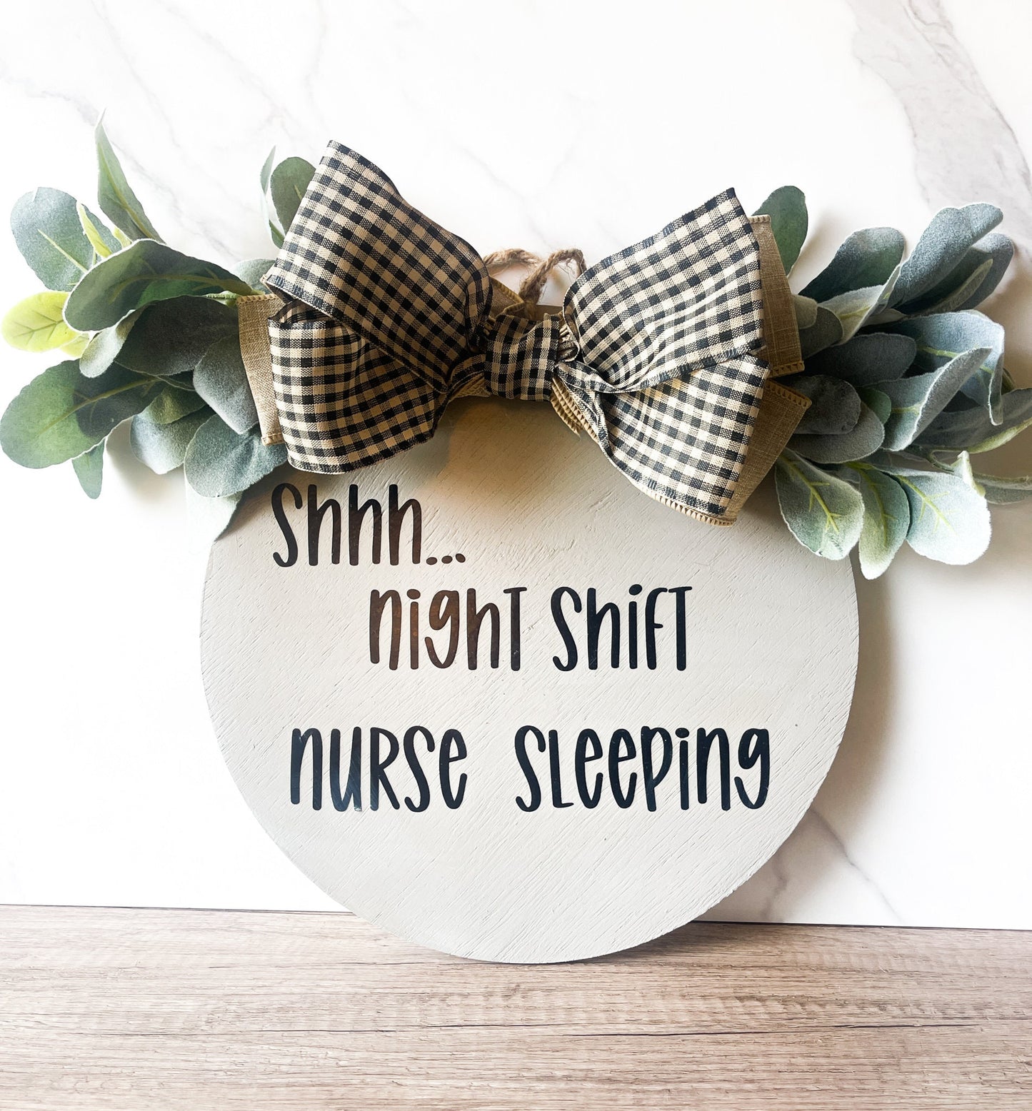 Gift for Night Shift Nurse Sleeping Sign for Nurse Gift Idea Funny Gift for Nurse RN Graduation Gift Wooden Door Sign Nurse Do Not Disturb