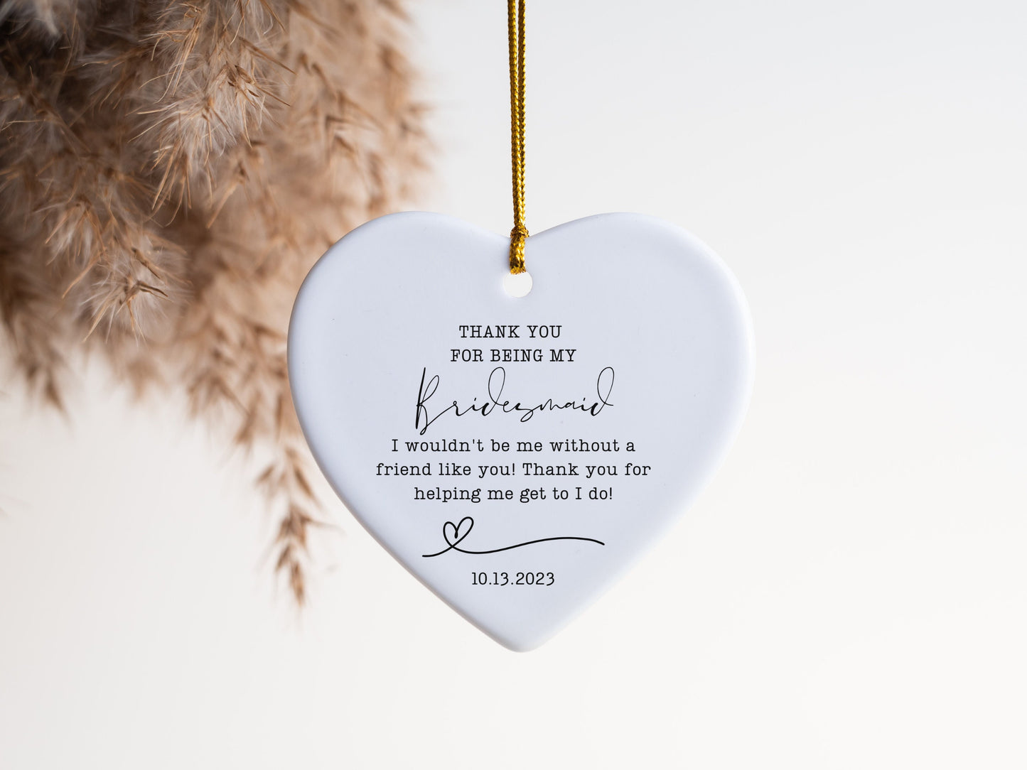 Personalized Bridesmaid Keepsake Ornament