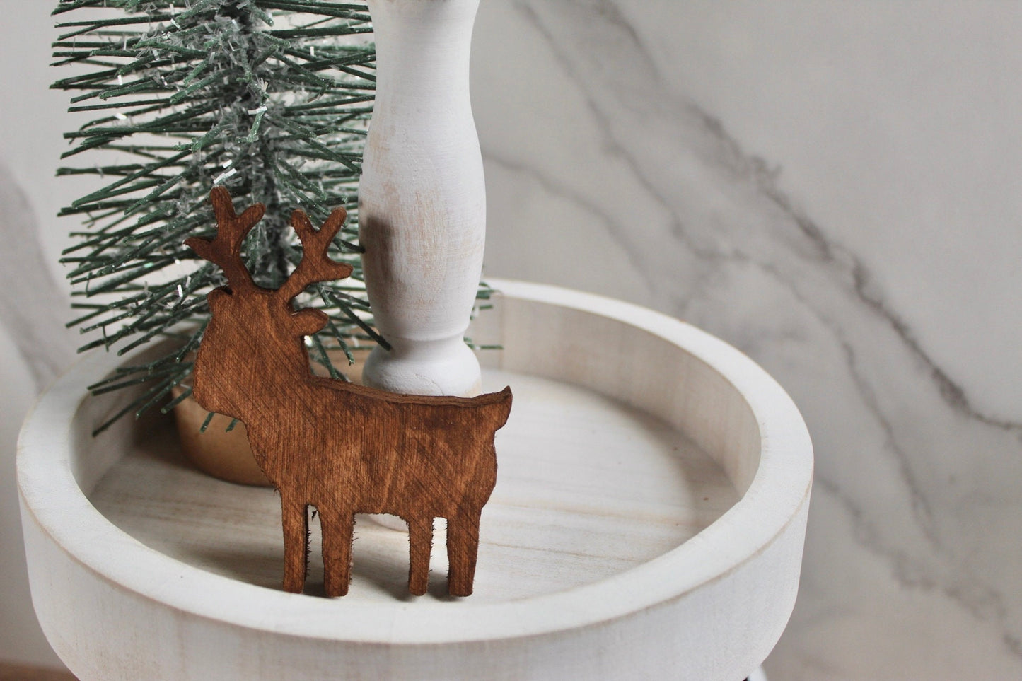 Reindeer Tiered Tray Decor Winter Tiered Tray Decor Winter Wonderland Decor Rustic Winter Decor Rustic Christmas Decor Deer Tiered Tray Deer