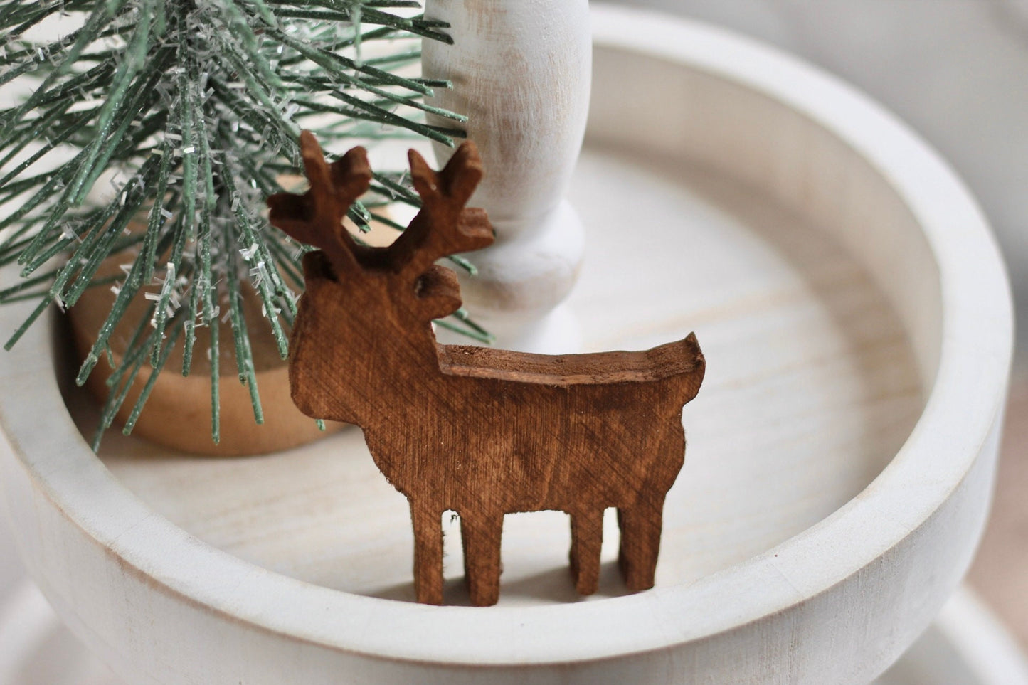 Reindeer Tiered Tray Decor Winter Tiered Tray Decor Winter Wonderland Decor Rustic Winter Decor Rustic Christmas Decor Deer Tiered Tray Deer