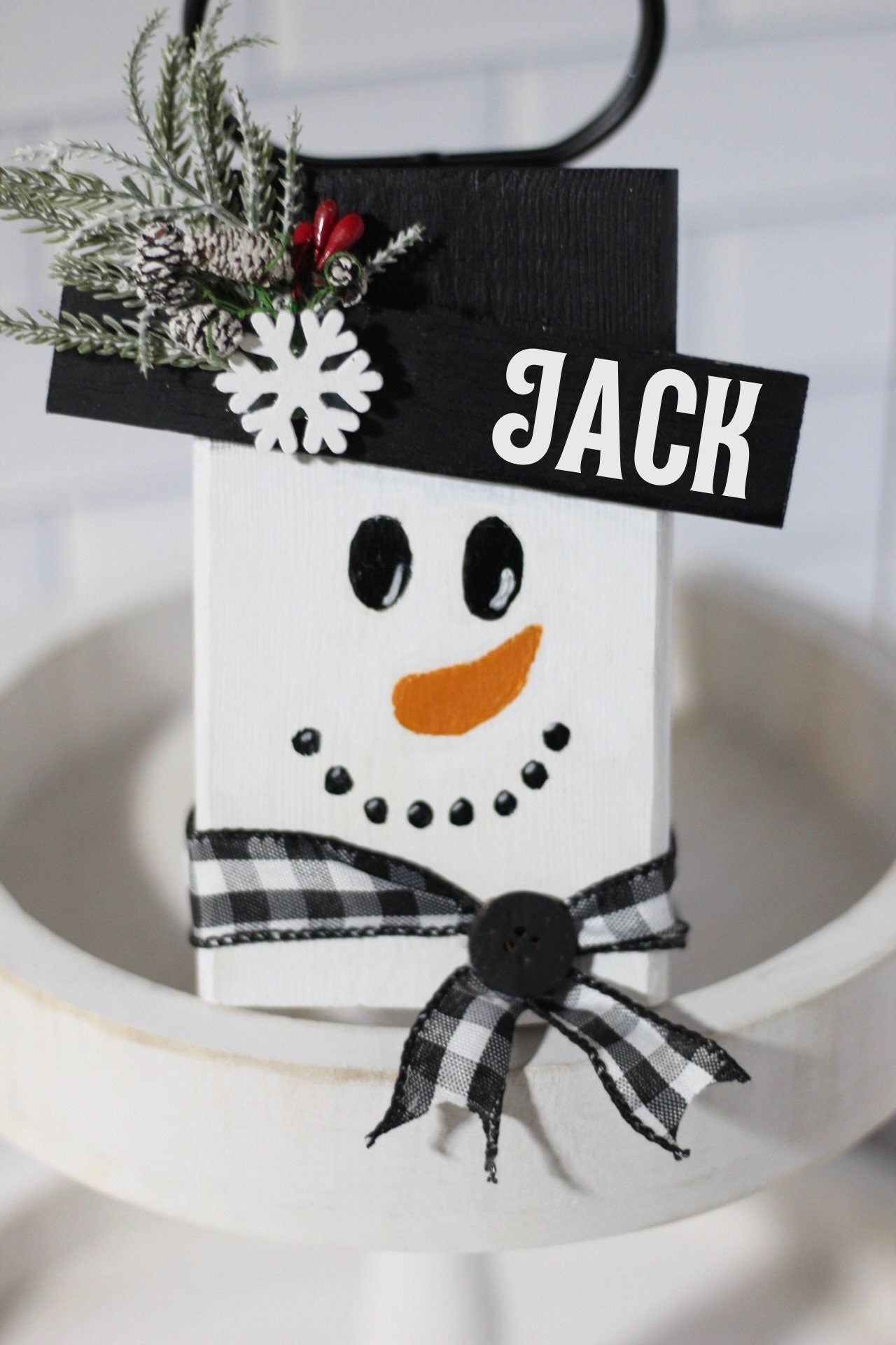 Personalized Snowman Decor Christmas Decor Winter Decor Winter Shelf Decor Custom Home Decor Personalized Family Name Snowman Christmas Gift