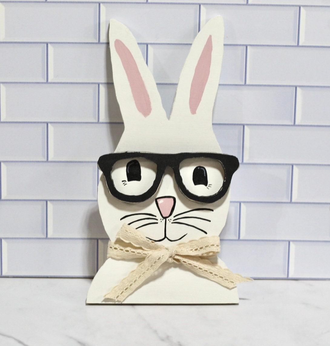 Easter Bunny Decor Wooden Easter Bunny Decor Easter Decor Spring Decor Spring Decoration Wooden Bunny Easter Bunnies Hipster Bunny Wooden