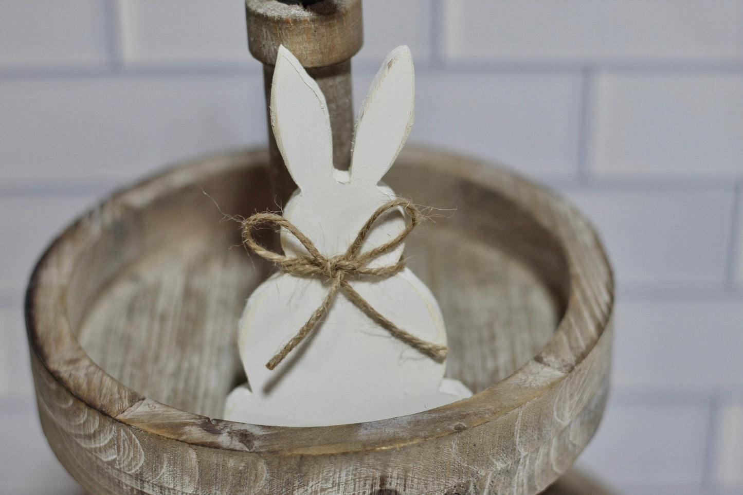 Easter Bunny Tiered Tray Decor Rustic Easter Decor Farmhouse Easter Decor Wooden Bunny