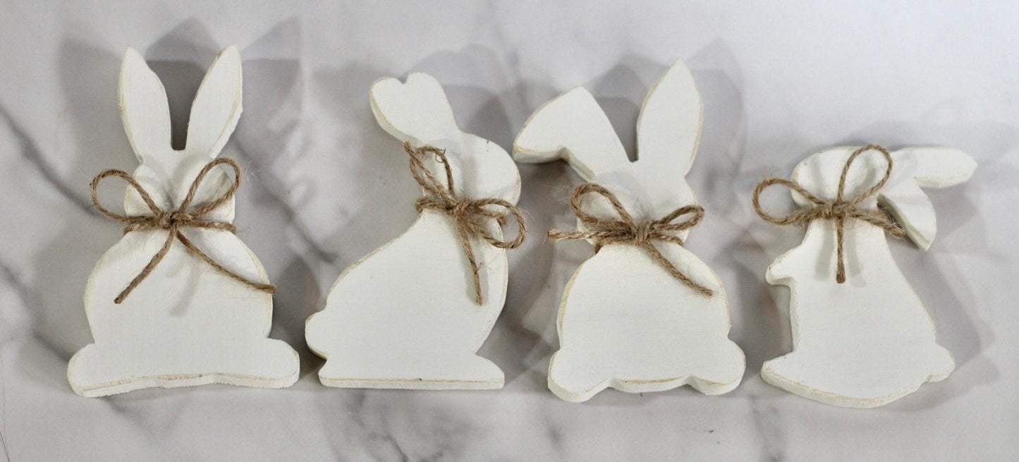 Easter Bunny Tiered Tray Decor Rustic Easter Decor Farmhouse Easter Decor Wooden Bunny