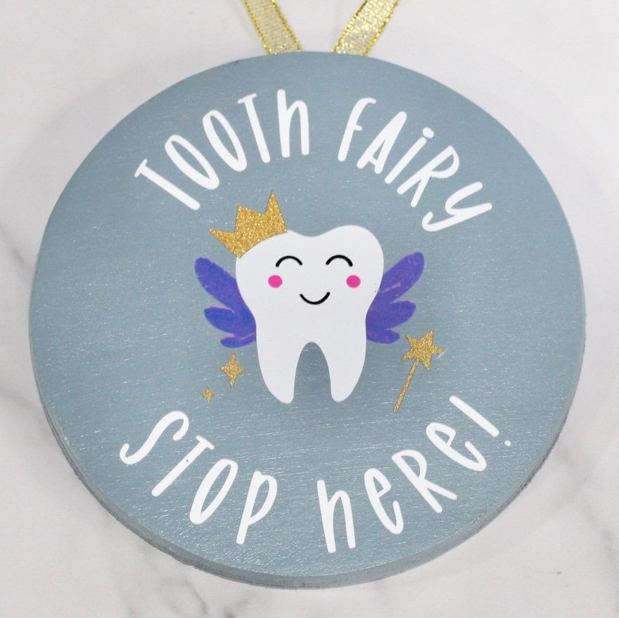 Tooth Fairy Door Hanger Tooth Fairy Reminder Tooth Fairy Please Stop Here Reminder for Tooth Fairy Loss of First Tooth