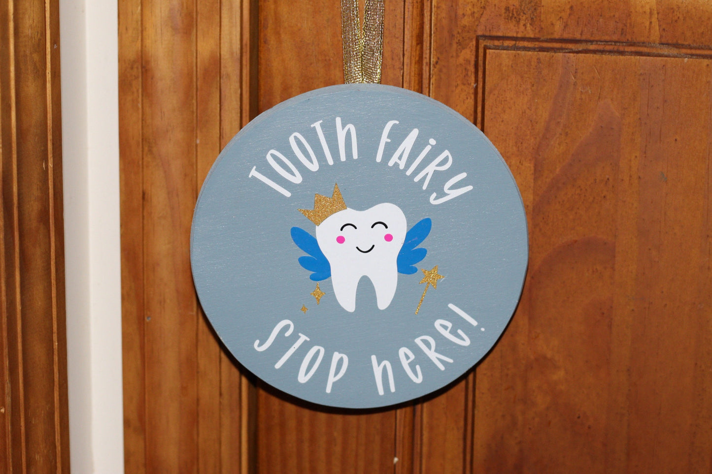 Tooth Fairy Door Hanger Tooth Fairy Reminder Tooth Fairy Please Stop Here Reminder for Tooth Fairy Loss of First Tooth