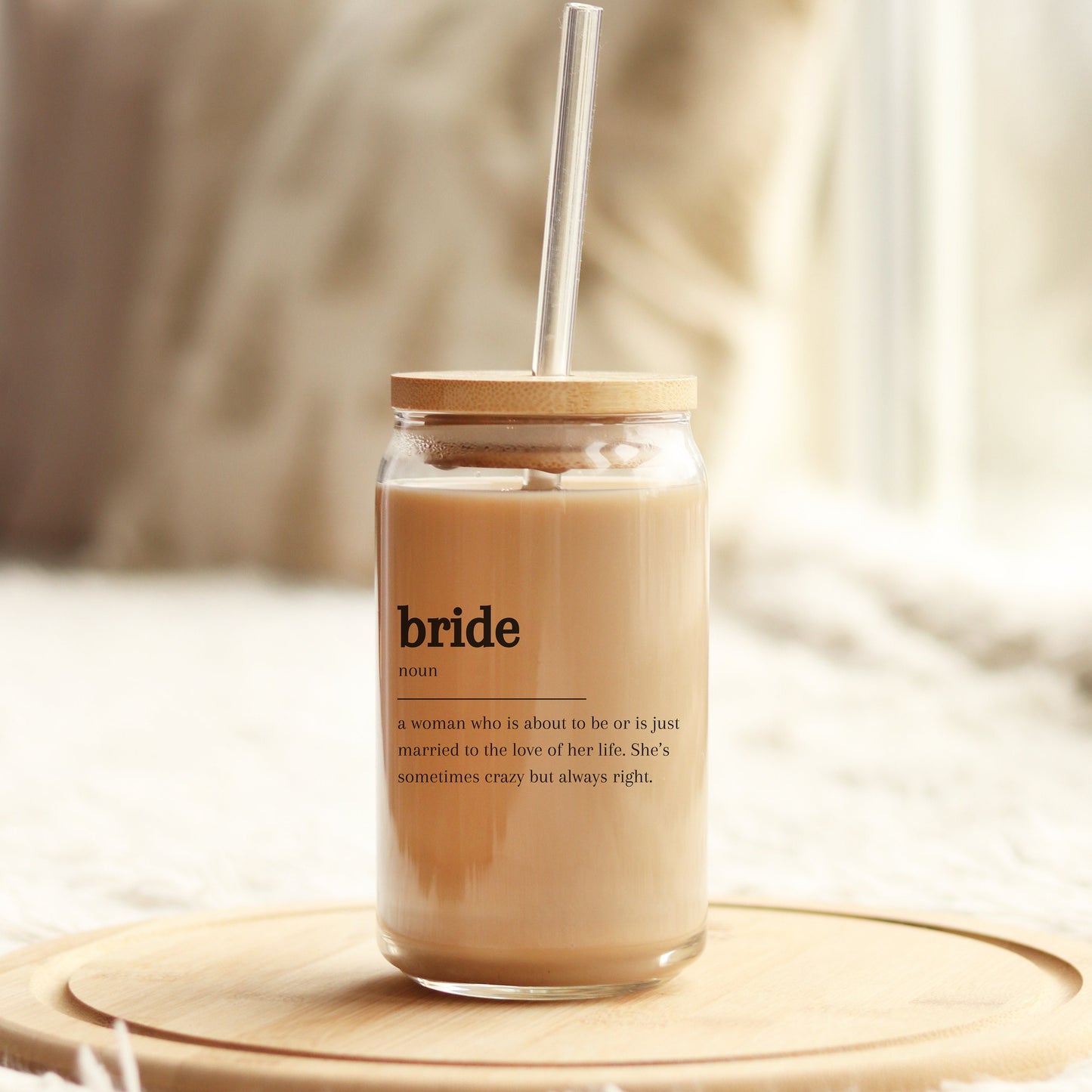 Bride Glass Can Cup
