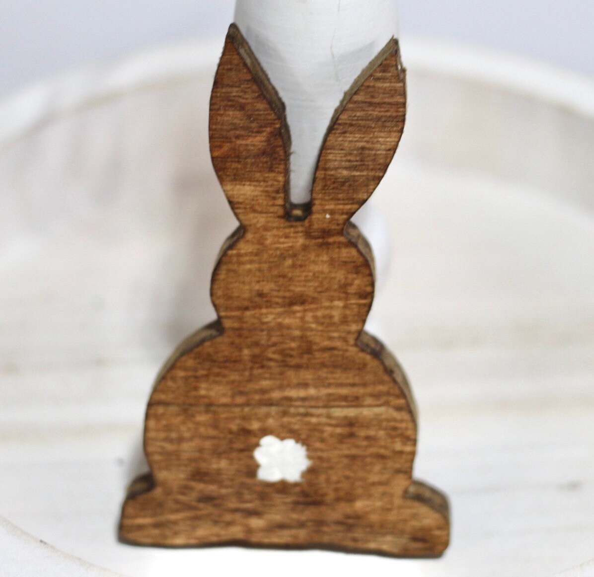 Easter Bunny Tiered Tray Decor Rustic Easter Decor Farmhouse Easter Decor Wooden Bunny Easter table decorations Rustic Easter tiered tray