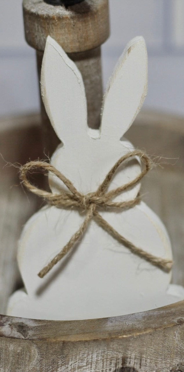 Easter Bunny Tiered Tray Decor Rustic Easter Decor Farmhouse Easter Decor Wooden Bunny