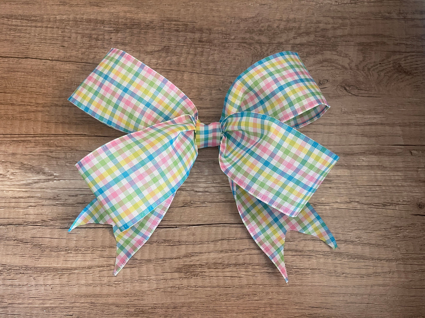 Easter Bow for Easter Wreath Bow Front Door Bow Pastel Bow Easter Plaid Bow Easter Decoration Spring Plaid Easter Bow Door Hanger Easter