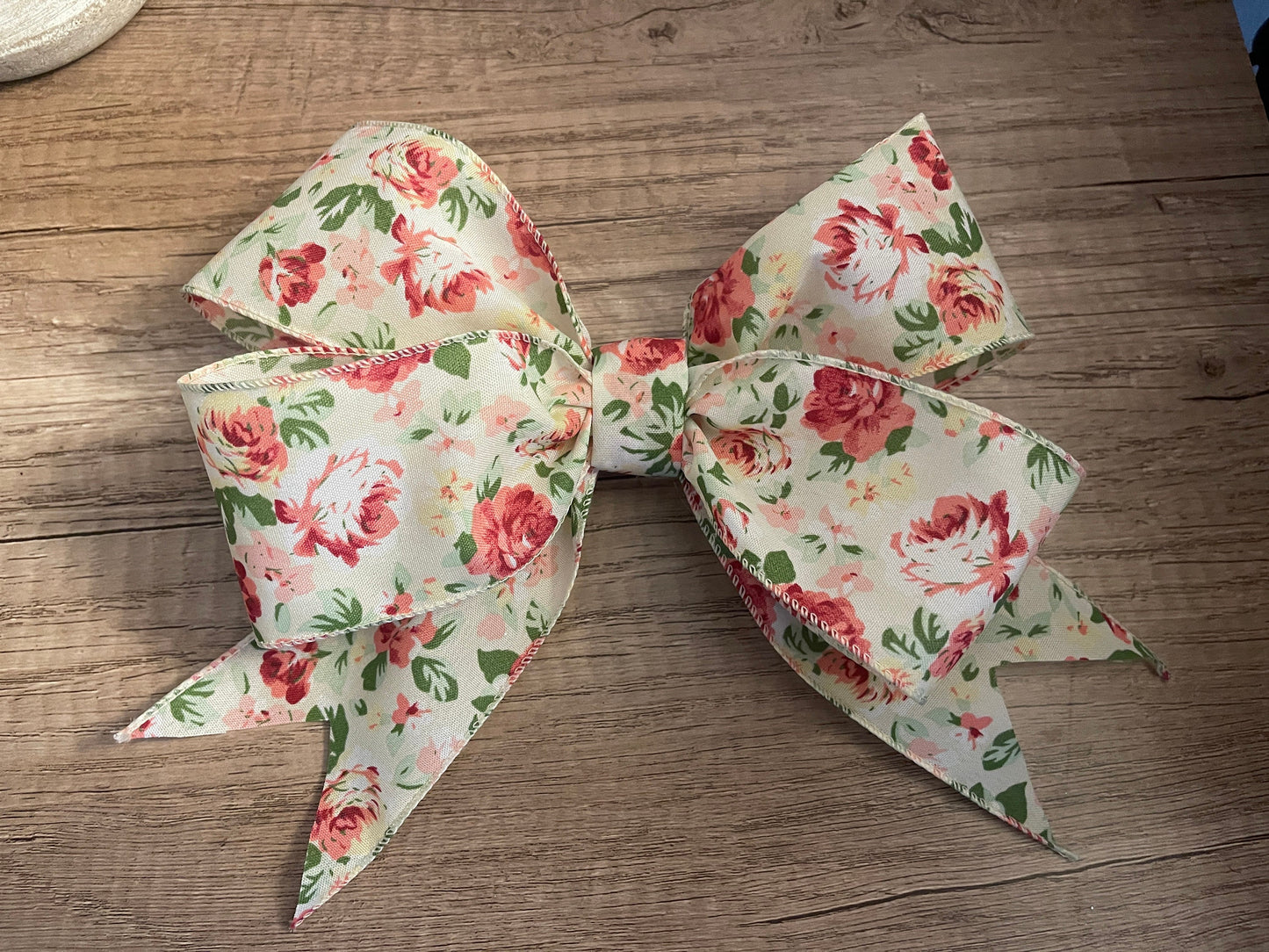 Floral Spring Bow for Door Hanger Summer Bow for Wreath Floral Bow Farmhouse Front Door Wreath Bow Springtime Bow Spring Door Hanger