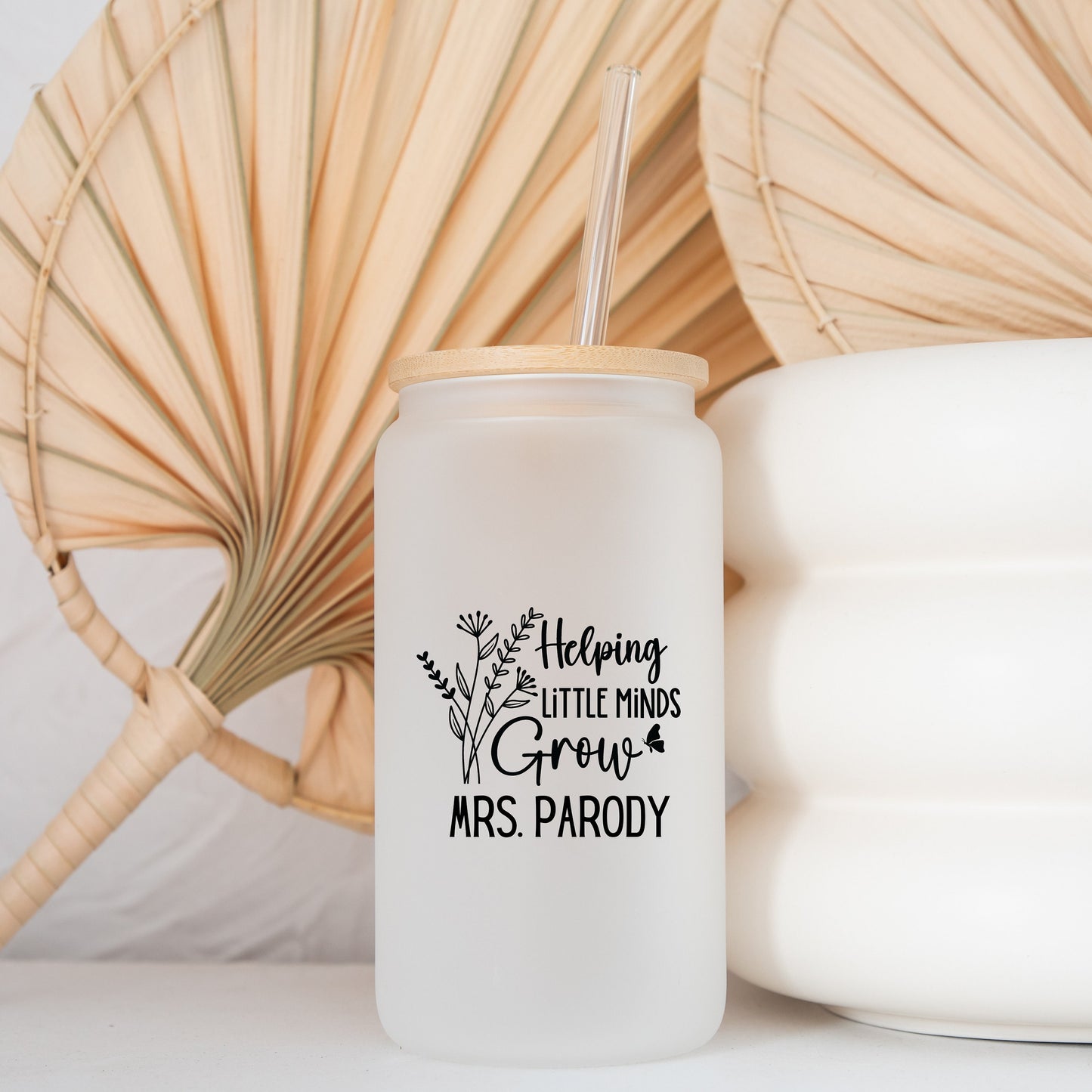 Teacher Glass Can Cup