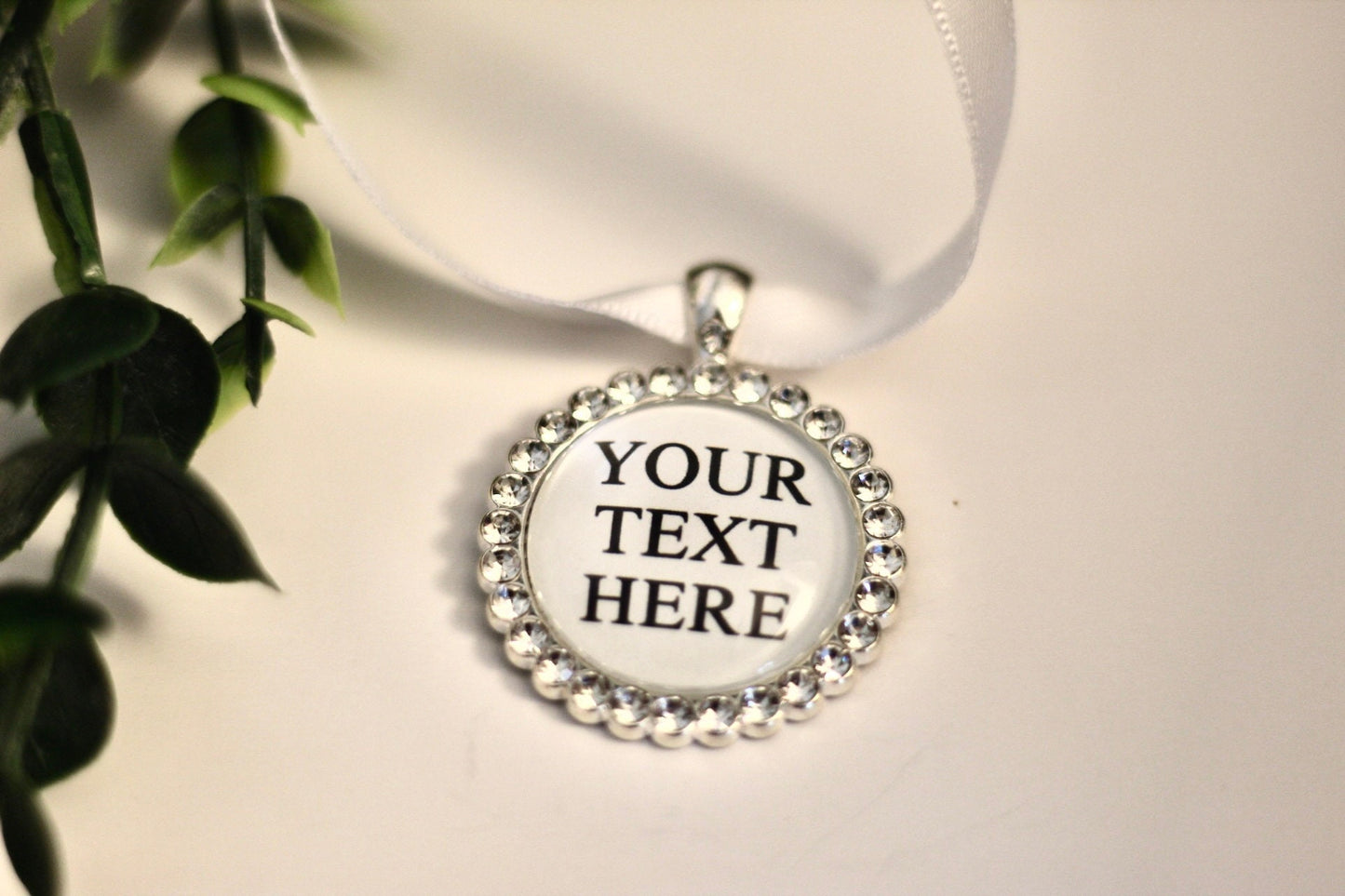 Personalized Quote Bouquet Charm Your Custom Text Bridal Charm for Bouquet Wedding Day Gift for Bride Custom Pendant Personalized Gift