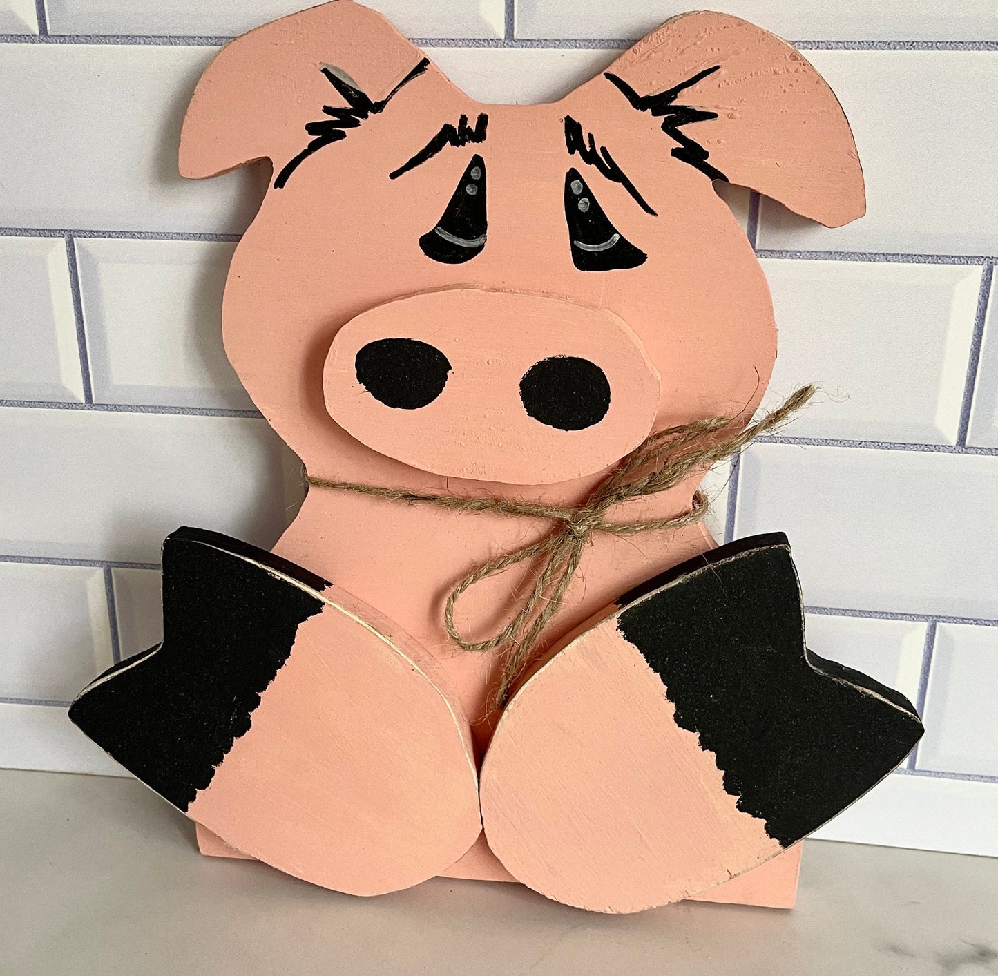 Pig Shelf Sitter Pig Nursery Decor Farm Animal Decor Farm House Decor Barnyard Decor Pig Baby Animal Decor Farm Theme Baby Shower New Baby