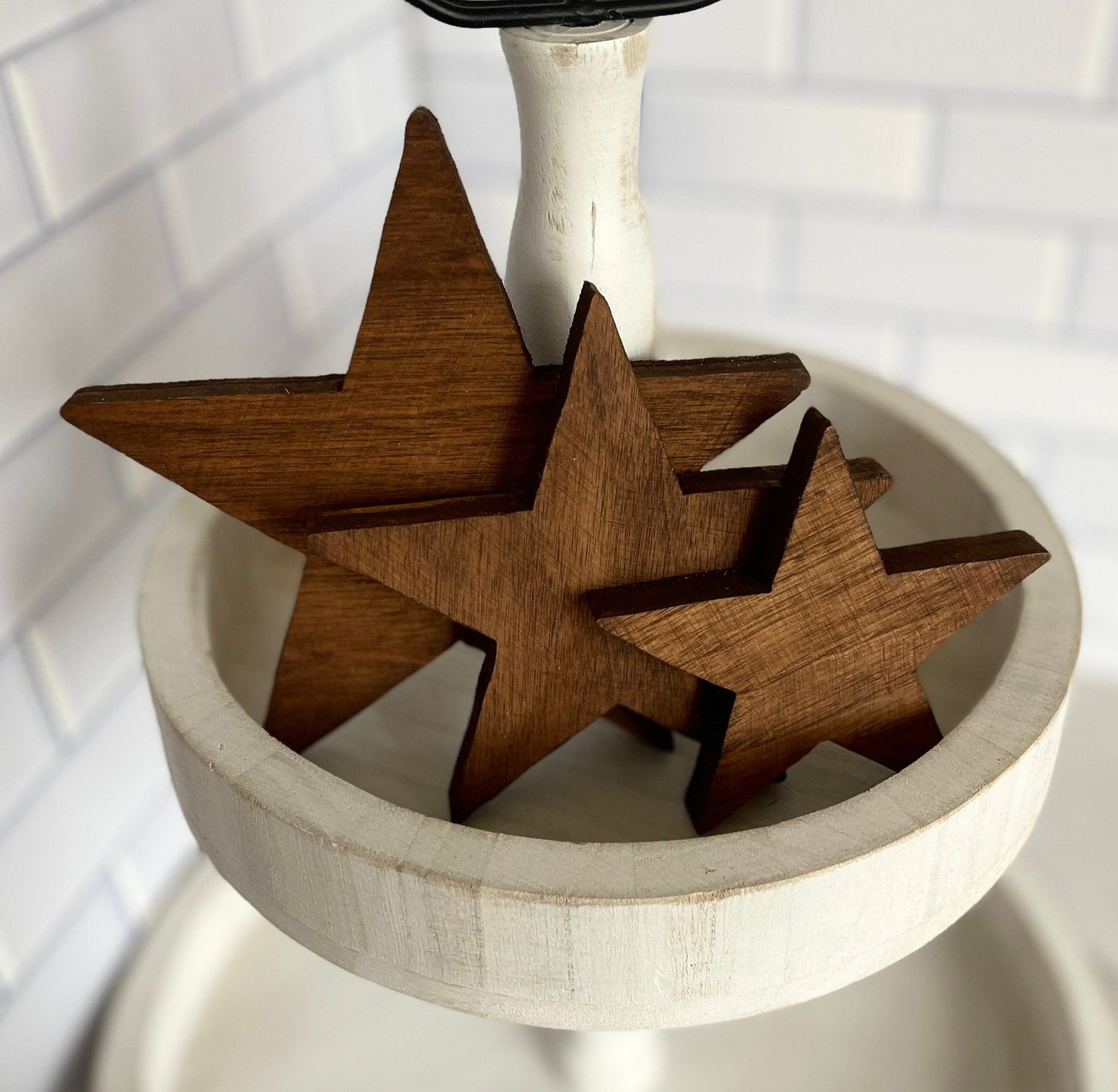 Rustic Stars Tiered Tray Decor USA Decor Country Decor Farmhouse Decor Patriotic Decor 4th of July 4th Decor Patriotic Tiered Tray Country