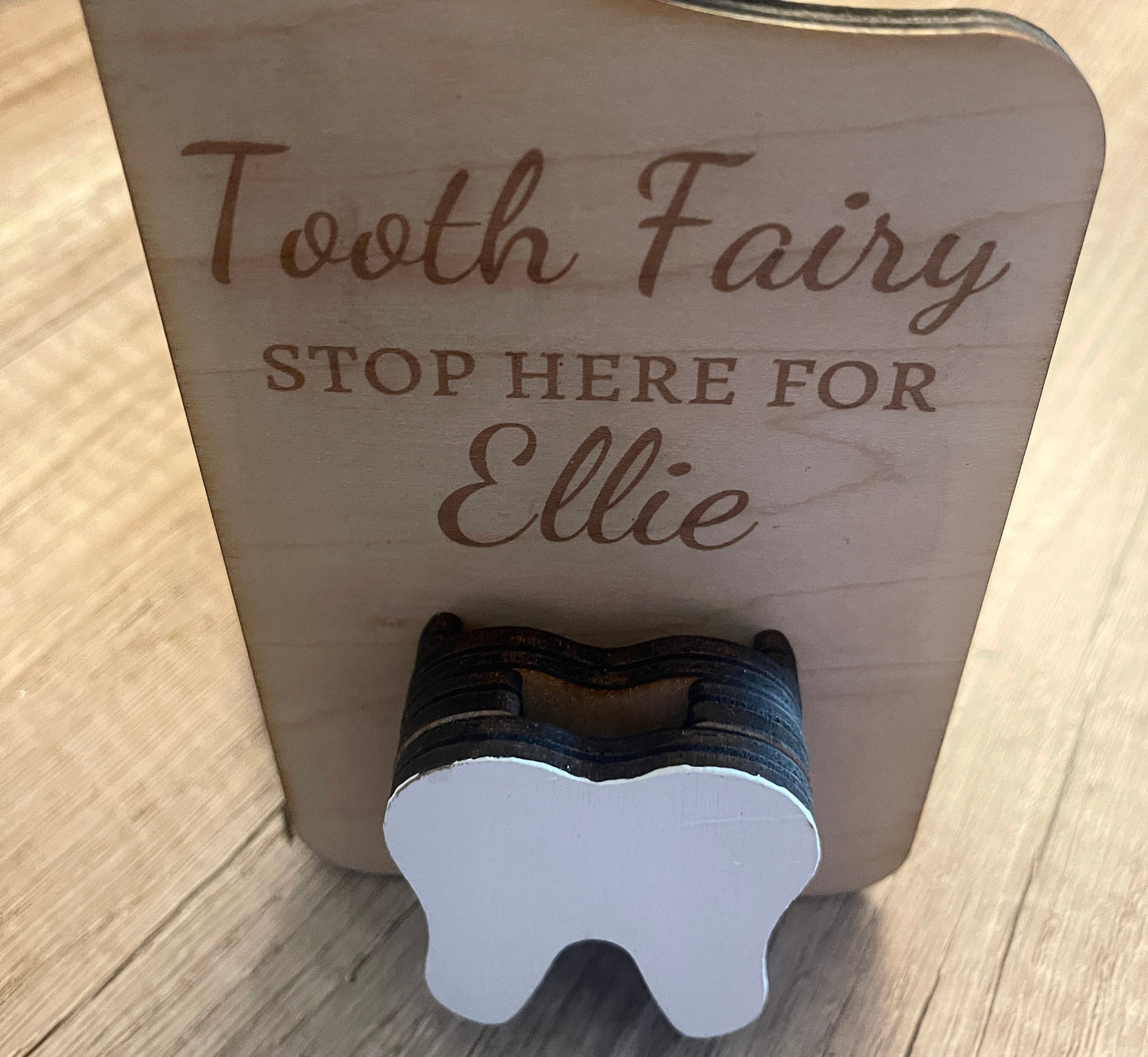 Personalized Tooth Fairy Door Hanger Tooth Fairy Pickup Custom Baby Gift Door Holder for Tooth Fairy Money Holder Kids Room Decor Toddler