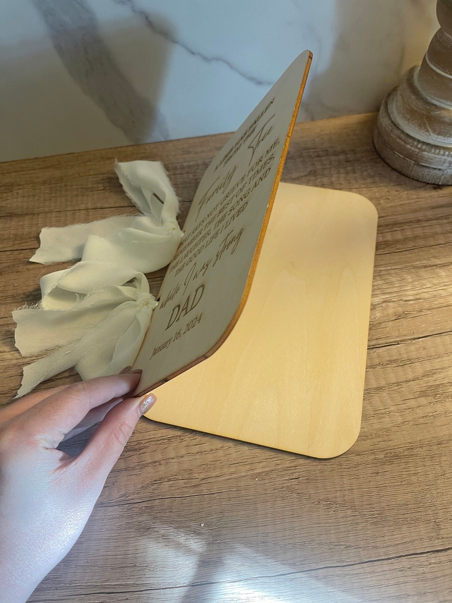 Sympathy Card Keeper Personalized Wooden Card Keeper Keepsake Gift In Loving Memory Greeting Card Keeper Greeting Card Organizer Card Saver