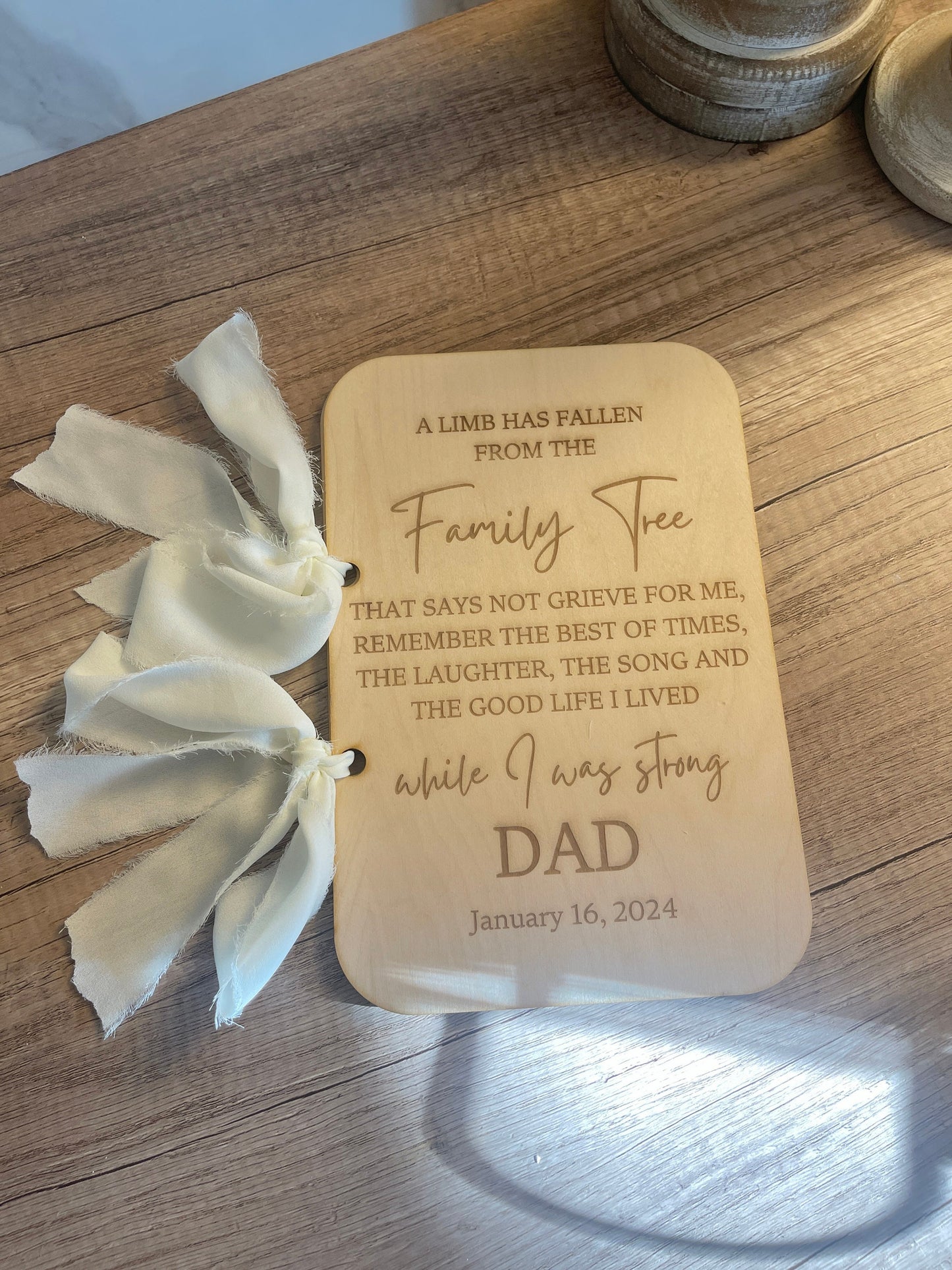 Sympathy Card Keeper Personalized Wooden Card Keeper Keepsake Gift In Loving Memory Greeting Card Keeper Greeting Card Organizer Card Saver
