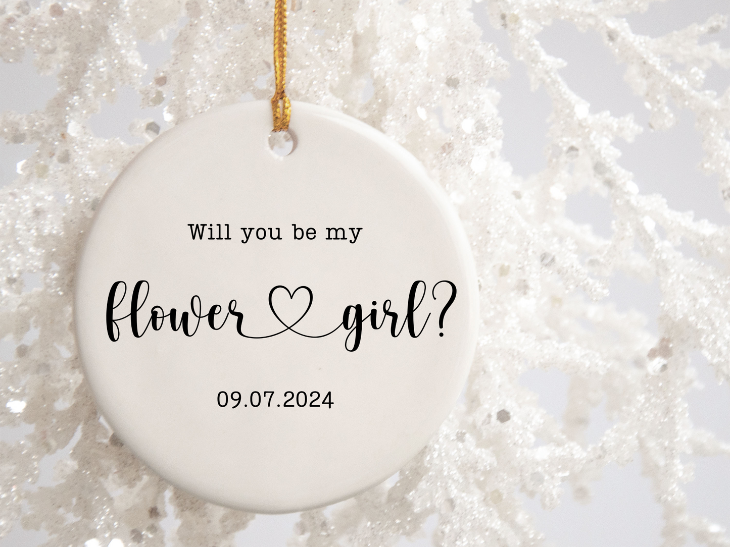 Flower Girl Proposal Ornament