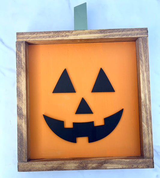 Jack O Lantern Wooden Sign