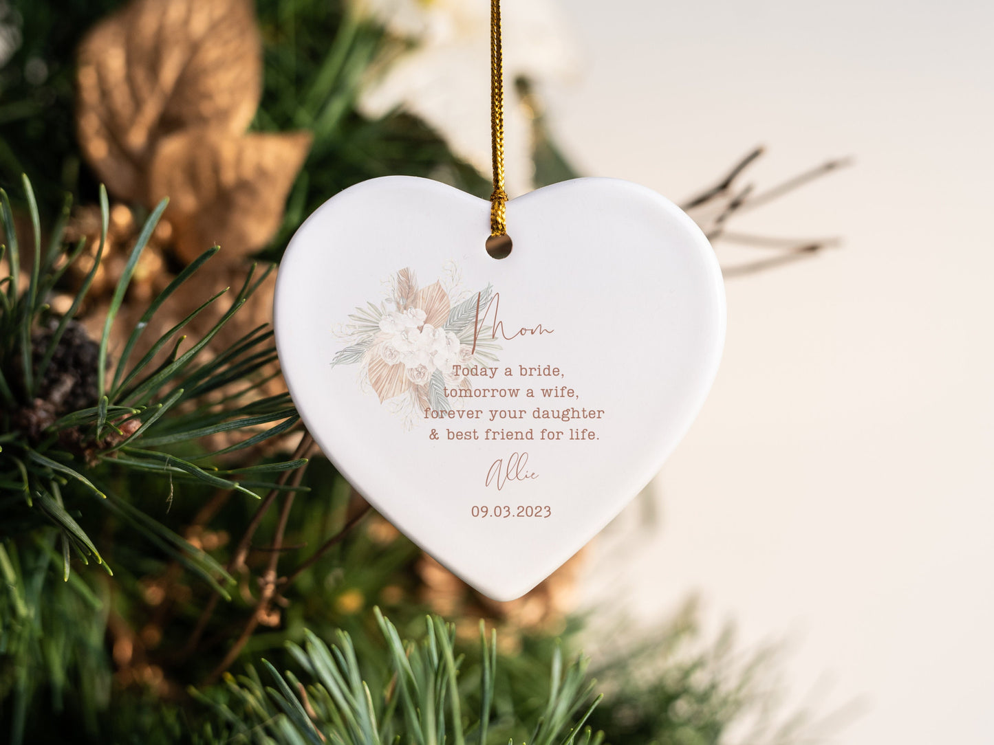 Terracotta Mother of the Bride Keepsake Ornament