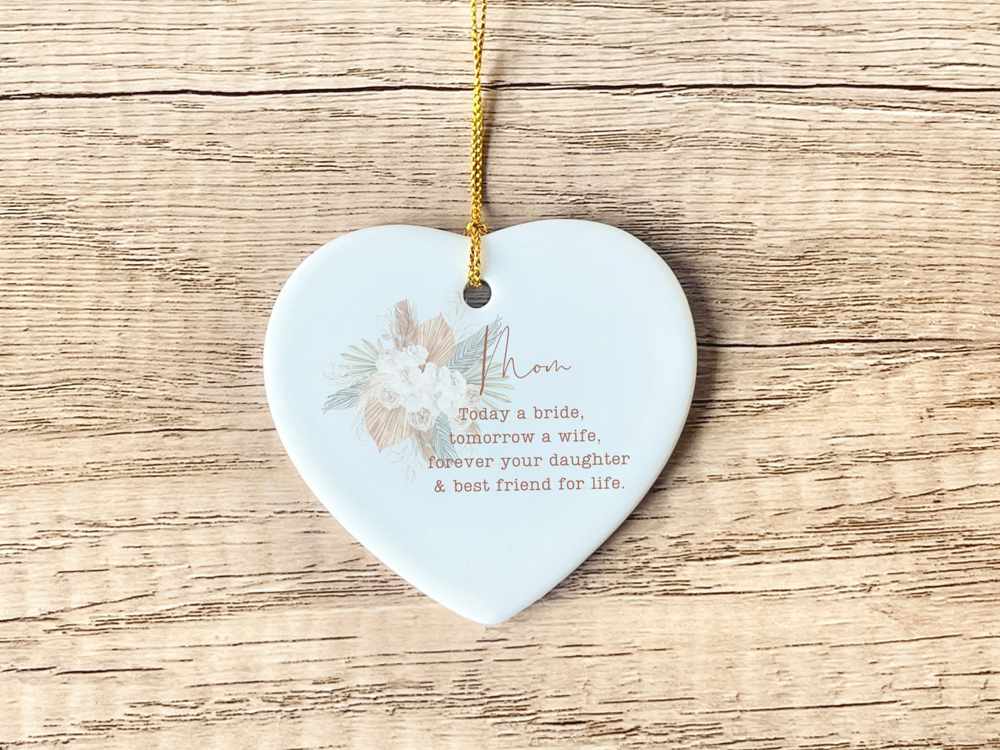 Terracotta Mother of the Bride Keepsake Ornament