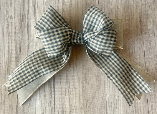 Bow for Wreath Bow Front Door Hanger Bow Modern Farmhouse Bow Beige Bow Black Bow Front Door Wreath Bow Farmhouse Home Decor Bow Farmhouse