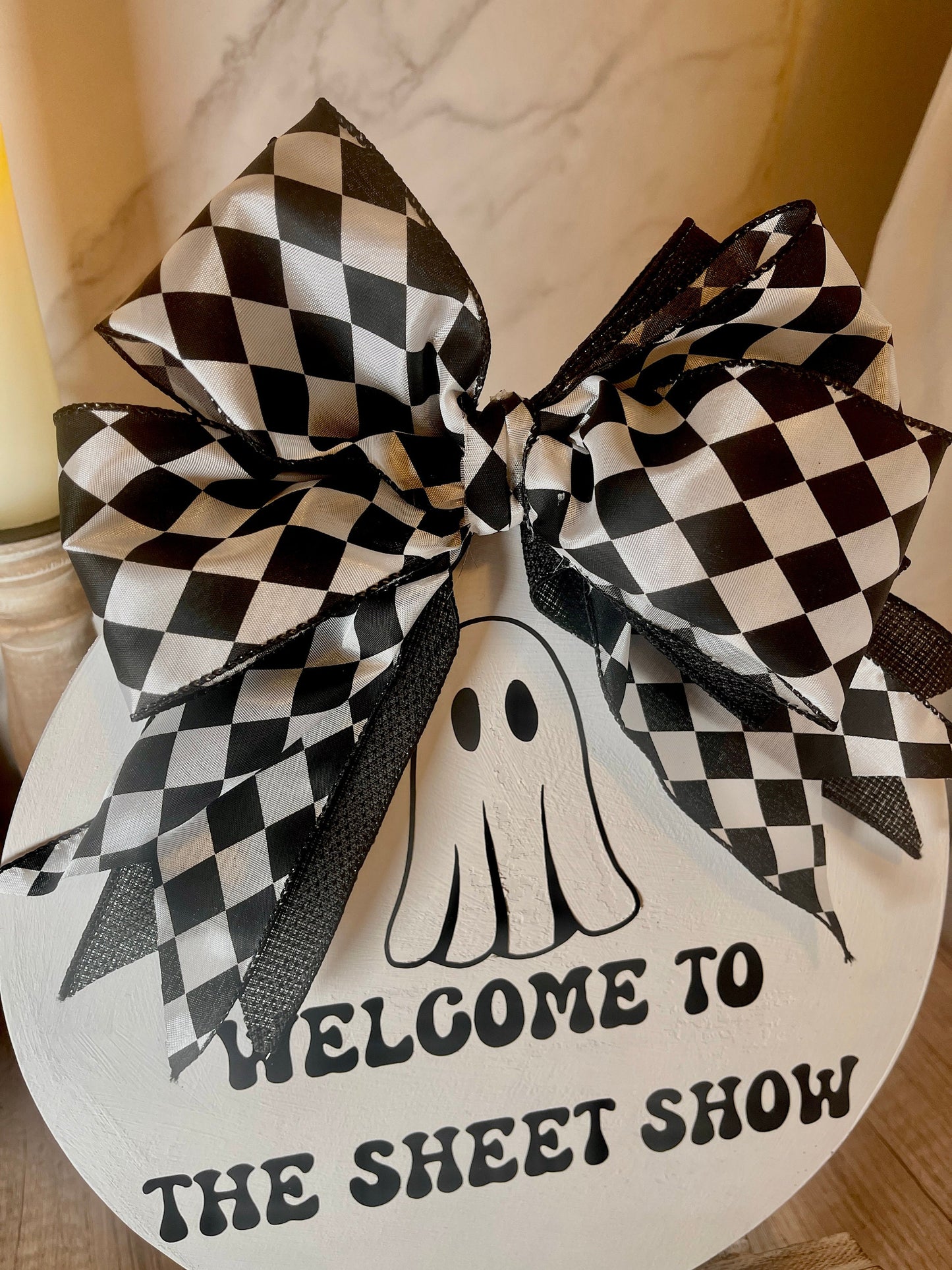 Funny Halloween Sign Halloween Door Hanger Halloween Wreath Retro Halloween Sign Ghost Halloween Sign Halloween Porch Sign Halloween Decor
