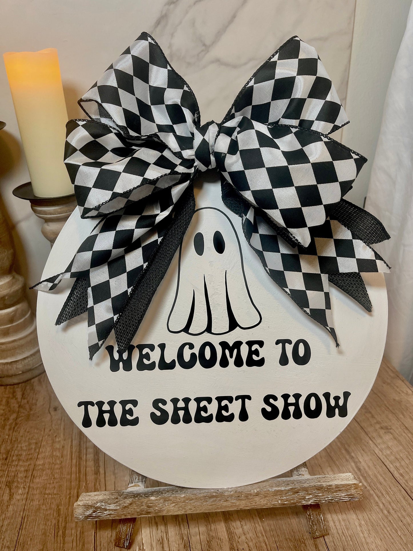 Funny Halloween Sign Halloween Door Hanger Halloween Wreath Retro Halloween Sign Ghost Halloween Sign Halloween Porch Sign Halloween Decor