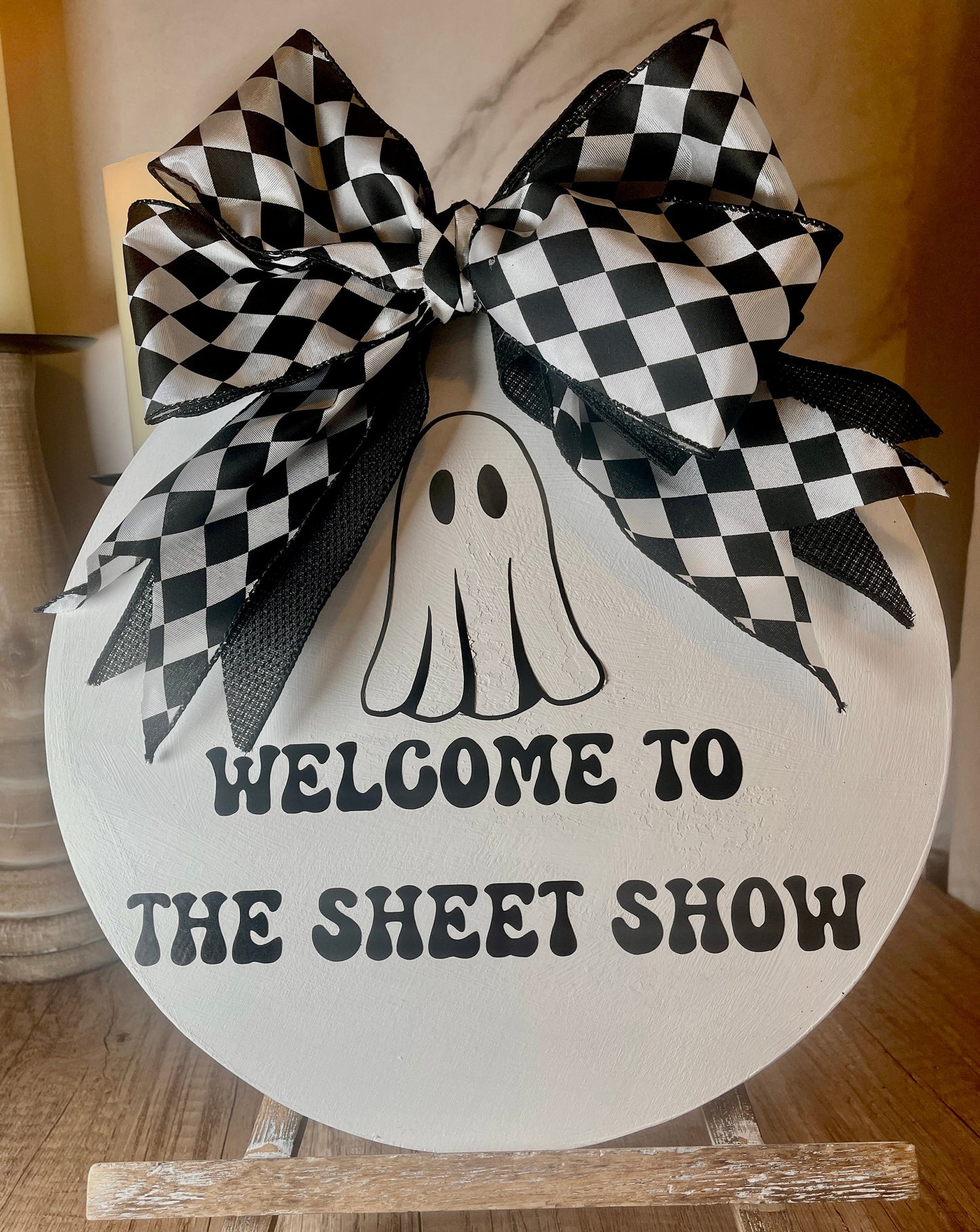 Funny Halloween Sign Halloween Door Hanger Halloween Wreath Retro Halloween Sign Ghost Halloween Sign Halloween Porch Sign Halloween Decor