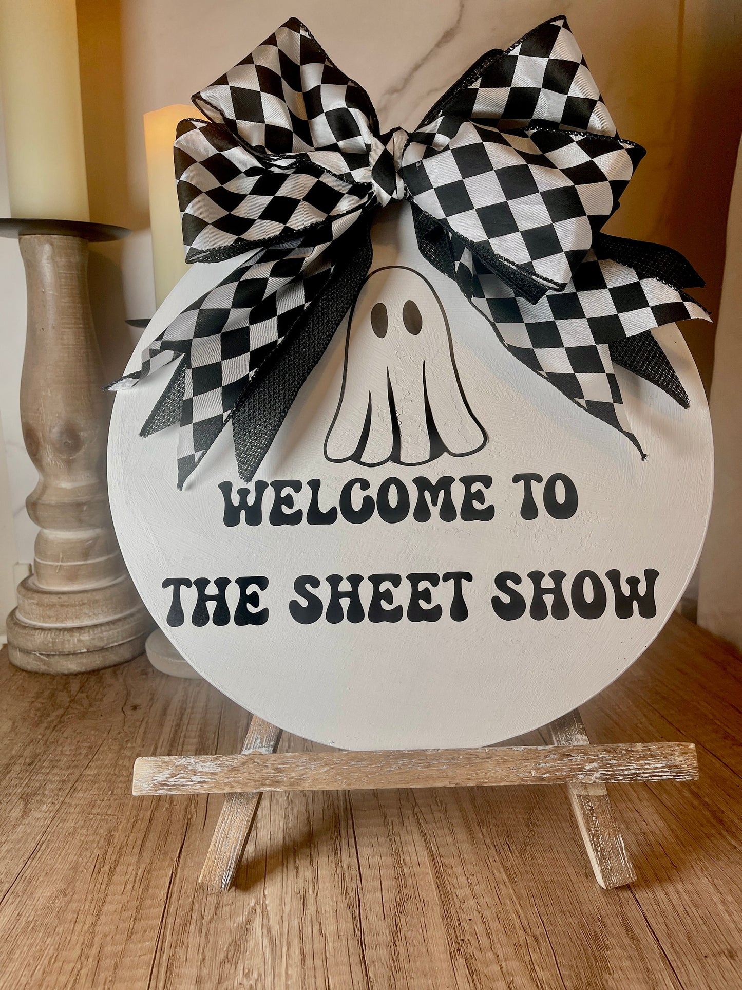 Funny Halloween Sign Halloween Door Hanger Halloween Wreath Retro Halloween Sign Ghost Halloween Sign Halloween Porch Sign Halloween Decor