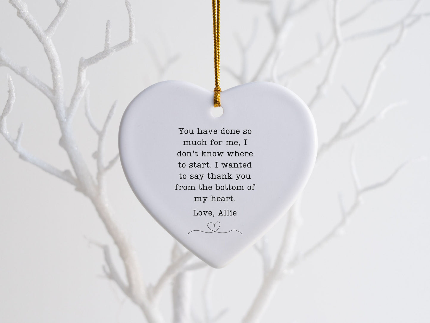 Thank You Gift Personalized Thank You Gift for Friend Gift for Teacher Gift for Mentor Gift Thank You Christmas Ornament Thank You Ornament