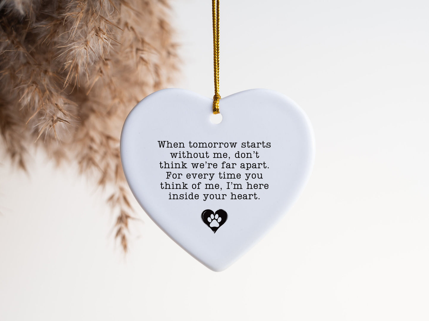 Loss of Pet Ornament Sympathy Gift for pet Loss of Pet Gift Pet Memorial Ornament Paw Print Ornament Pet Keepsake Dog Ornament Dog Loss Cat