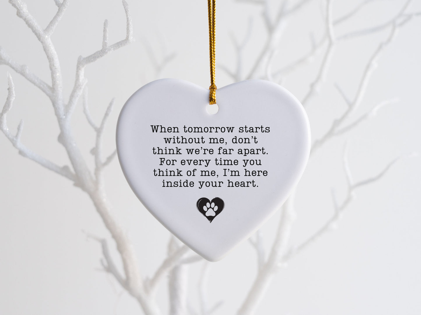 Loss of Pet Ornament Sympathy Gift for pet Loss of Pet Gift Pet Memorial Ornament Paw Print Ornament Pet Keepsake Dog Ornament Dog Loss Cat