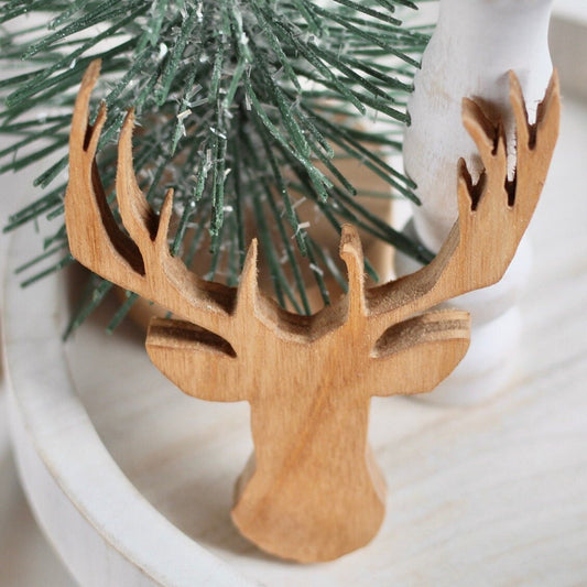 Winter Tiered Tray Decor Christmas Tiered Tray Decor Deer Tiered Tray Decor Buck Decor Deer Decor Hunting Season Decor Winter Deer Wood Deer
