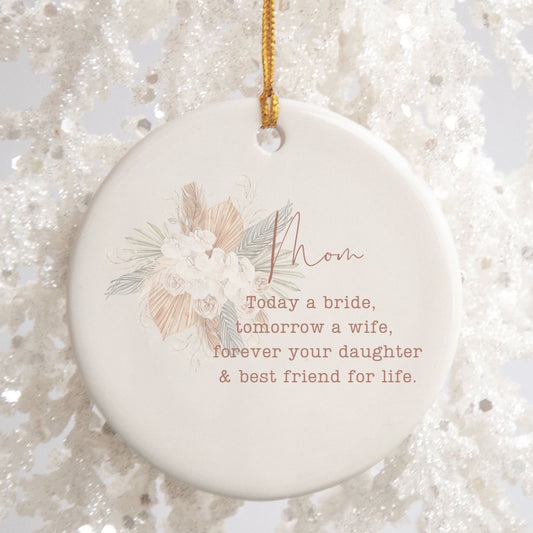 Terracotta Mother of the Bride Keepsake Ornament