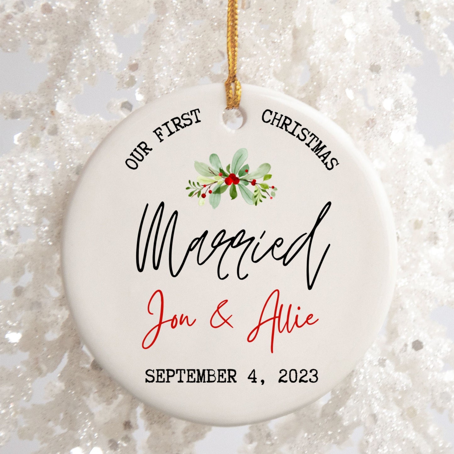 First Christmas Married Ornament