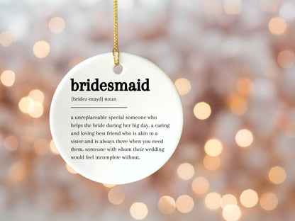 Bridesmaid Keepsake Ornament