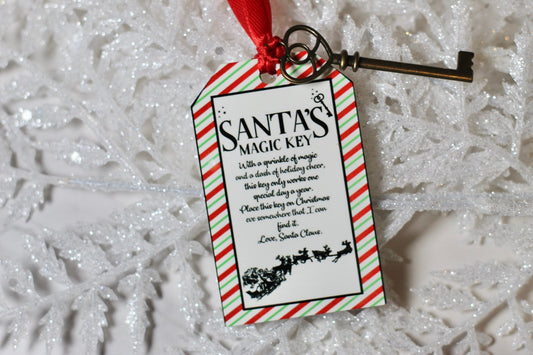 Santa's Magic Key Christmas Eve Key for Santa Christmas Novelty Christmas Eve Gift Christmas Eve Box Gift from Santa House Without Chimney