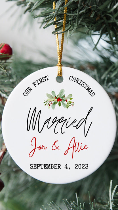 First Christmas Married Ornament