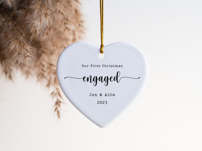 First Christmas Engaged Keepsake Ornament