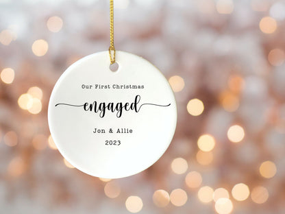 First Christmas Engaged Keepsake Ornament