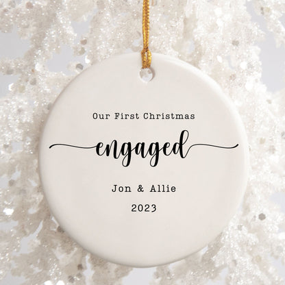 First Christmas Engaged Keepsake Ornament